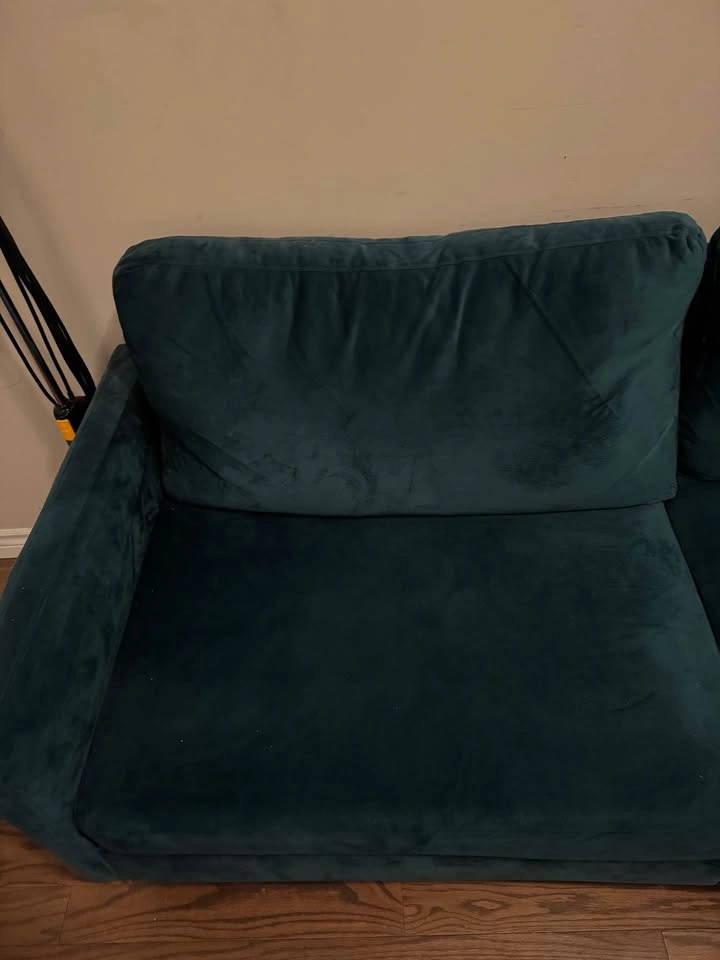 3 seater velvet sofa couch - photo 4