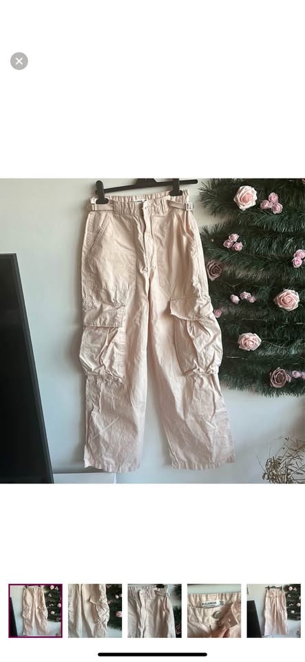 Pull & Bear cargo punk salmón jeans size 2