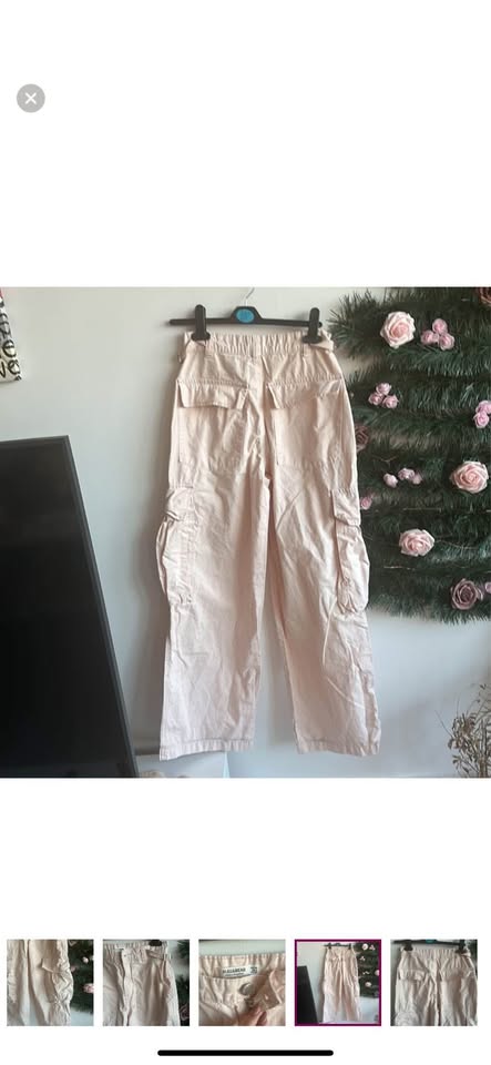 Pull & Bear cargo punk salmón jeans size 2 - photo 5