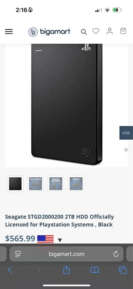 Seagate PlayStation Game Drive 2TB