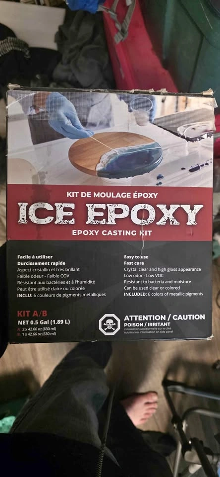 ICE EPOXY Casting Kit 0.5 Gal with 6 Metallic Pigments