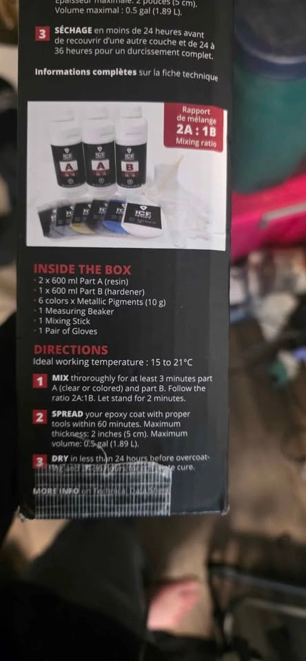 ICE EPOXY Casting Kit 0.5 Gal with 6 Metallic Pigments - photo 2