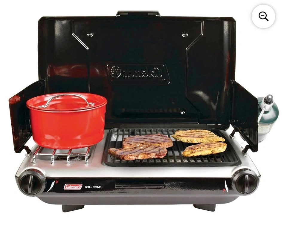 Coleman 2-Burner Propane Grill & Stove - 14,000 BTU (New/Open Bo