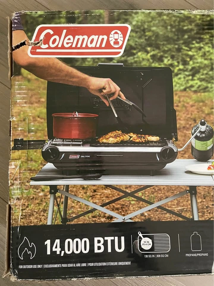 Coleman 2-Burner Propane Grill & Stove - 14,000 BTU (New/Open Bo - photo 3