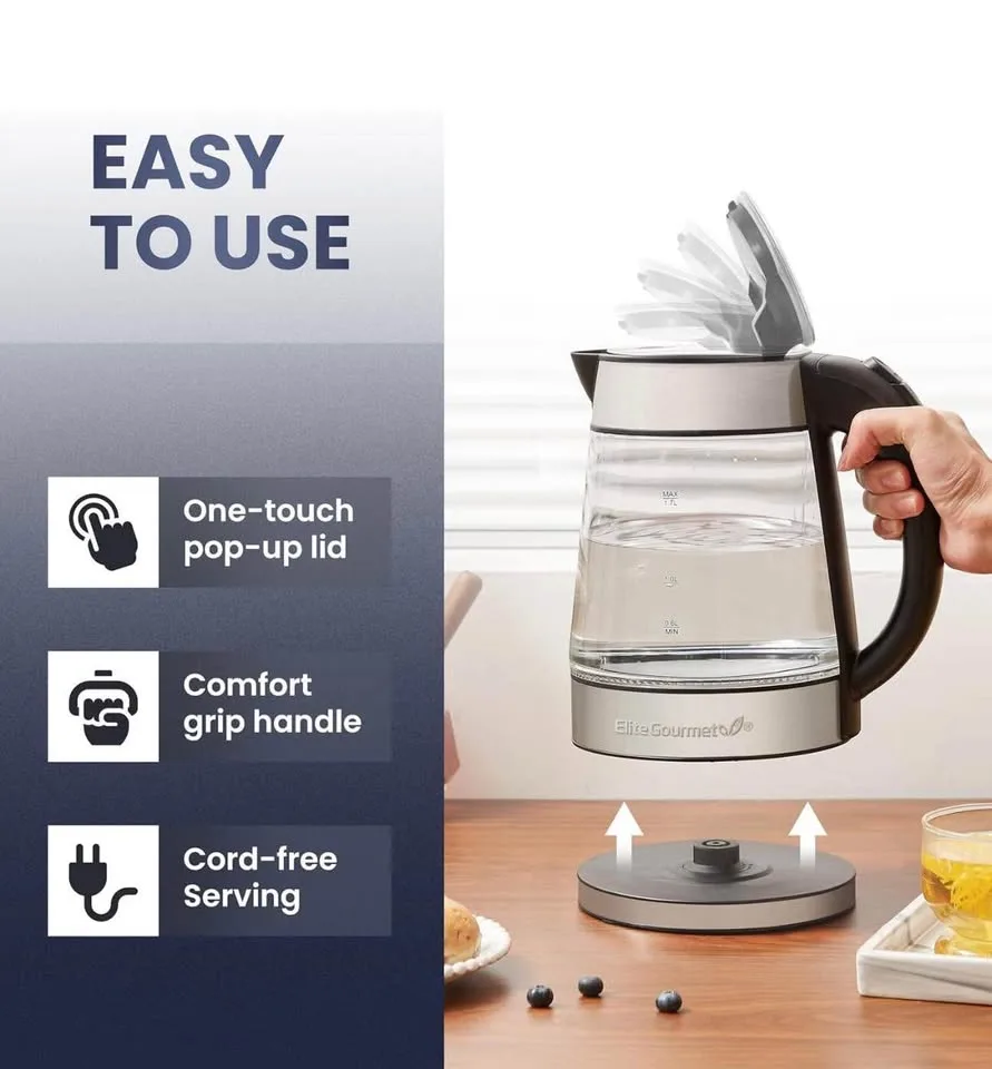 Elite Gourmet 1.7L Electric Kettle - New in Box image indicator(5)