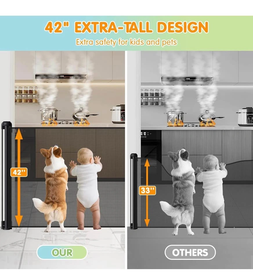 Ultra-Safe 42" Extra-Tall Retractable Baby Gate - photo 3