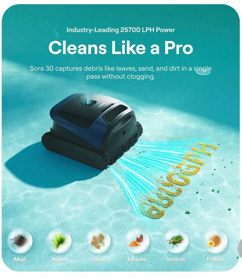 Beatbot Sora 30 Pool Vacuum Robot, 4-in-1 Cleaner - photo 3