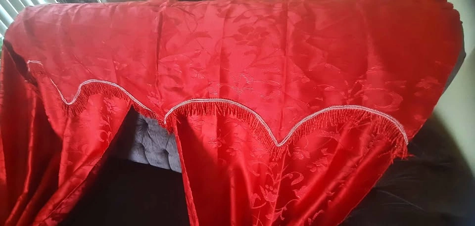 New Red Satin Curtains - photo 3