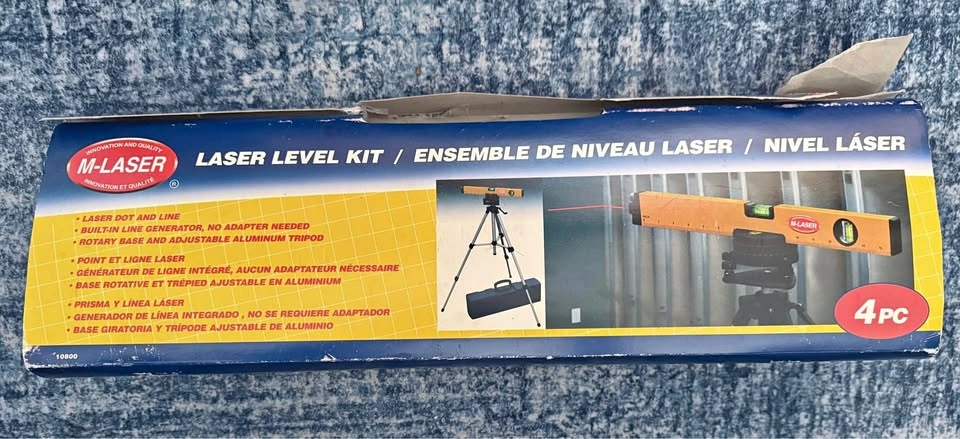 NEW Laser Level with Tripod and Case $50