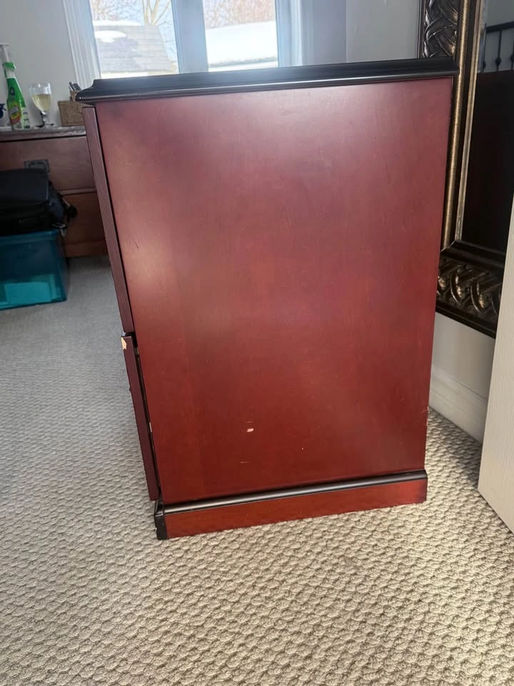 Wood Filing Cabinet $40 with Lock and Key - photo 2