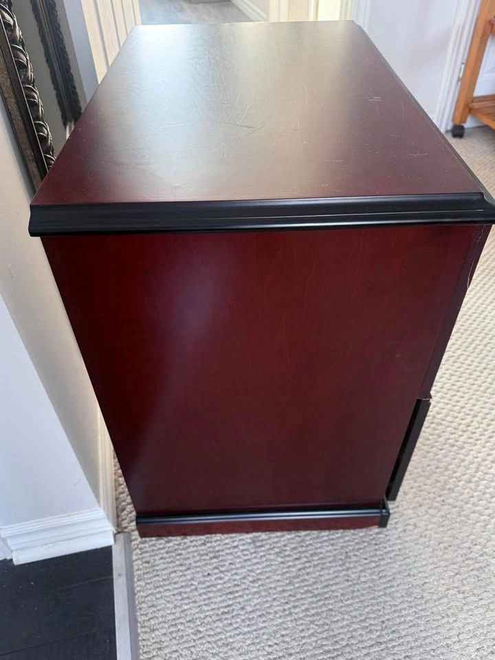 Wood Filing Cabinet $40 with Lock and Key - photo 3