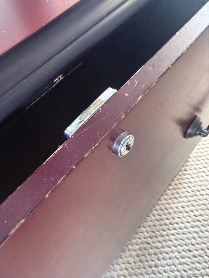 Wood Filing Cabinet $40 with Lock and Key - photo 5
