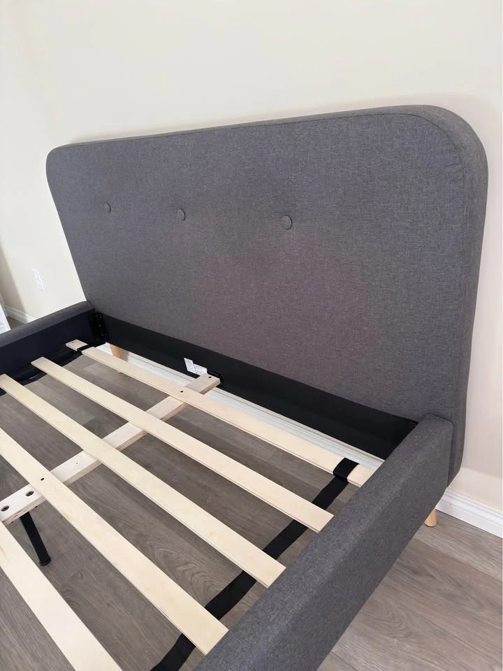 Queen Upholstered Bed Frame – Ready for Pickup - photo 3