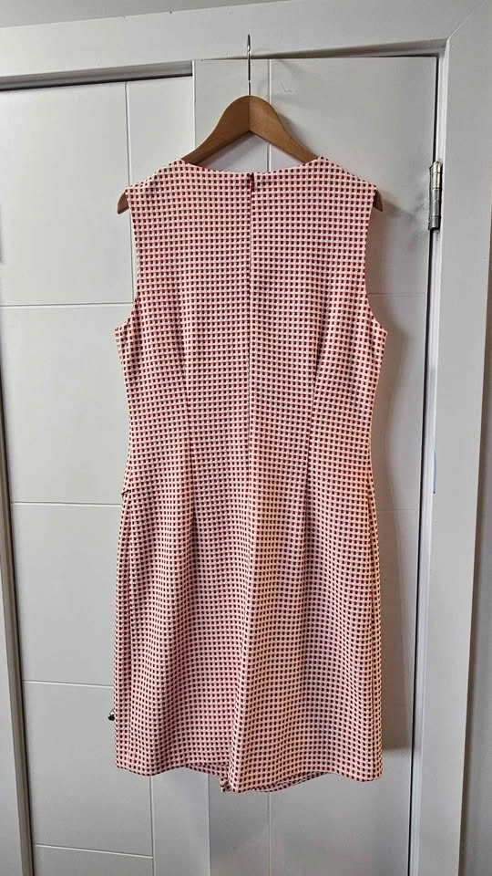 carré noir Red White Gingham Dress Size 8 - photo 3
