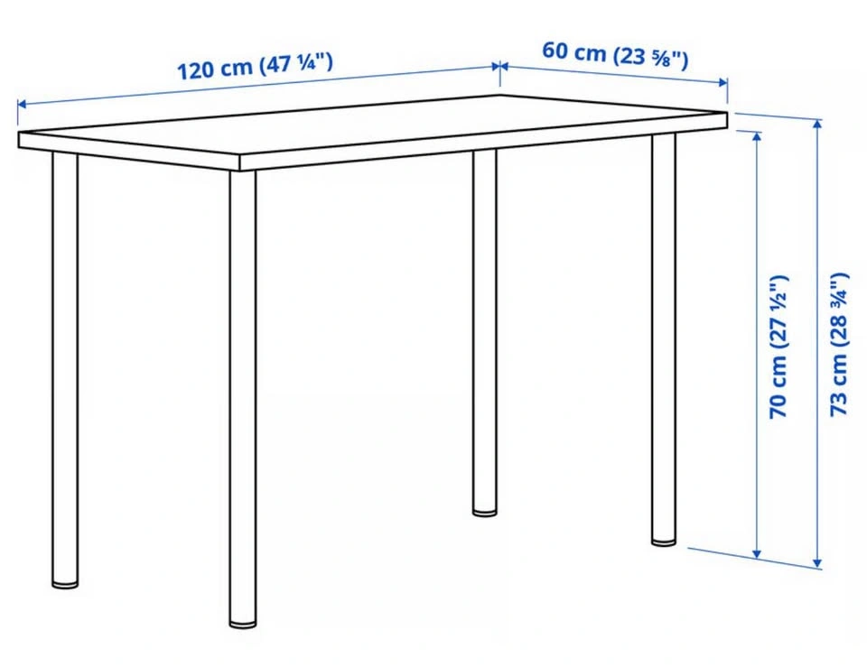 White Desk 120x60x28 - photo 2