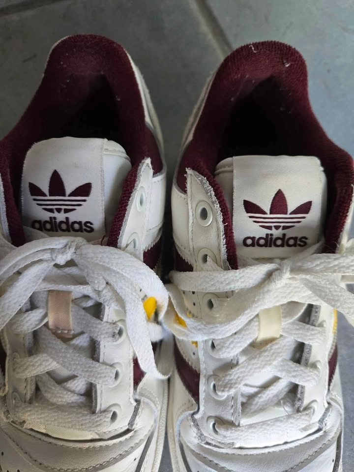 Adidas Maroon and Yellow Sneakers - photo 3