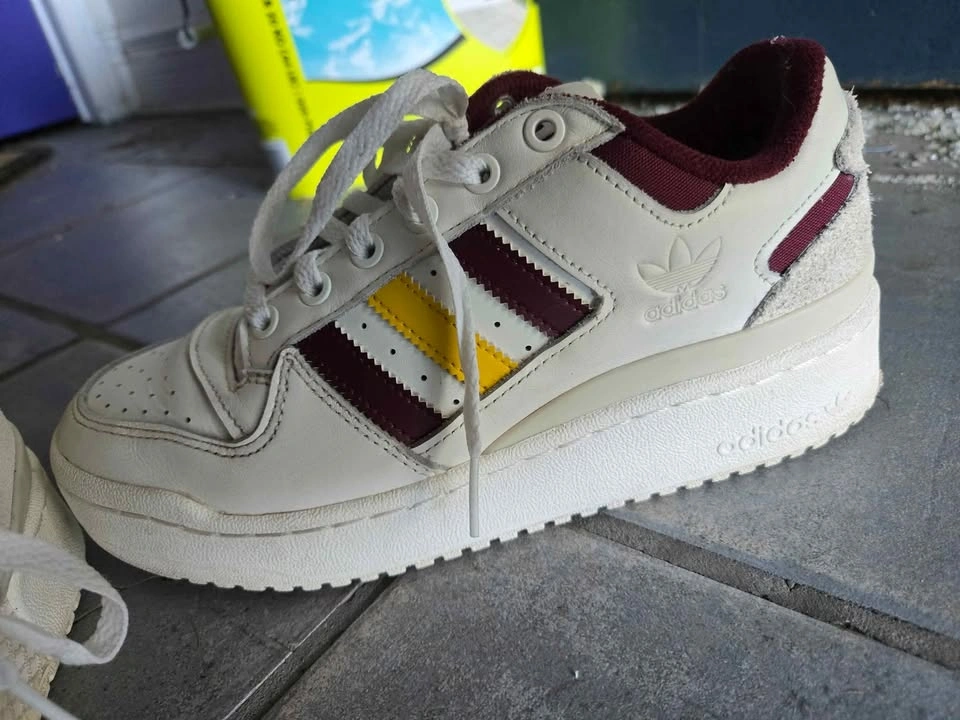 Adidas Maroon and Yellow Sneakers - photo 4