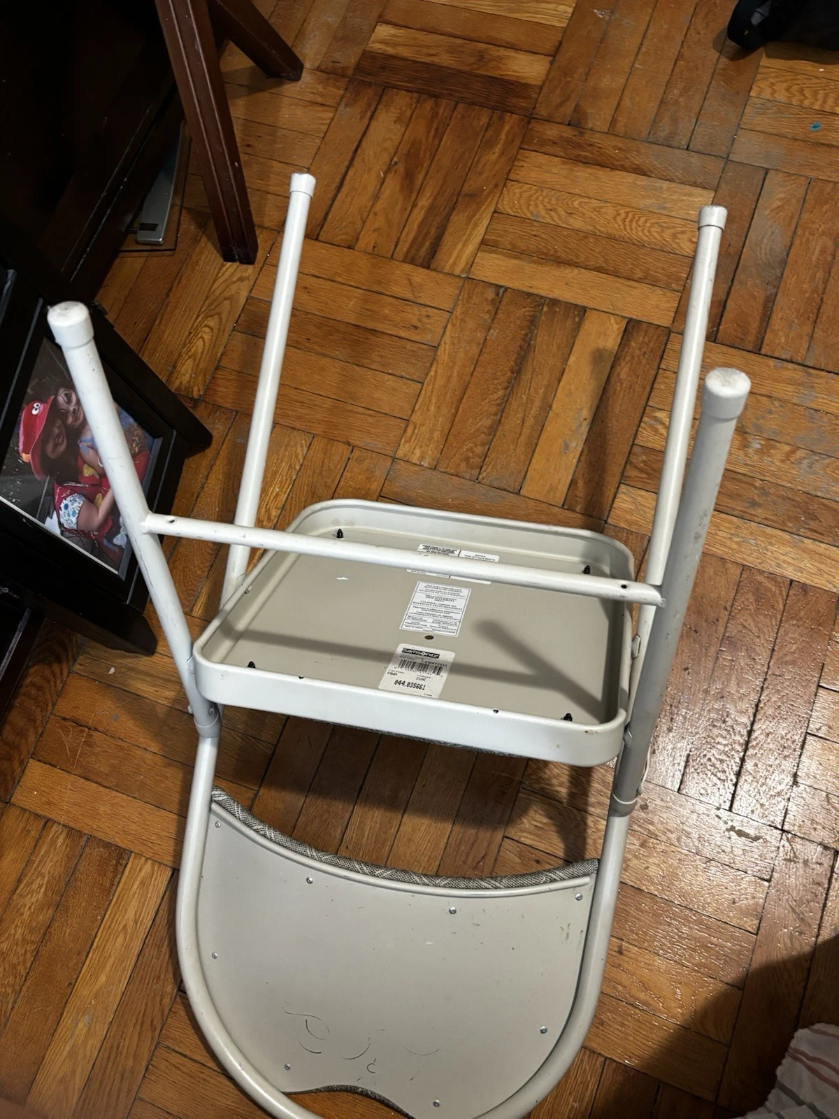 Samsonite Fabric Padded Folding Chair Gray Metal Frame 16x16" Se - photo 2