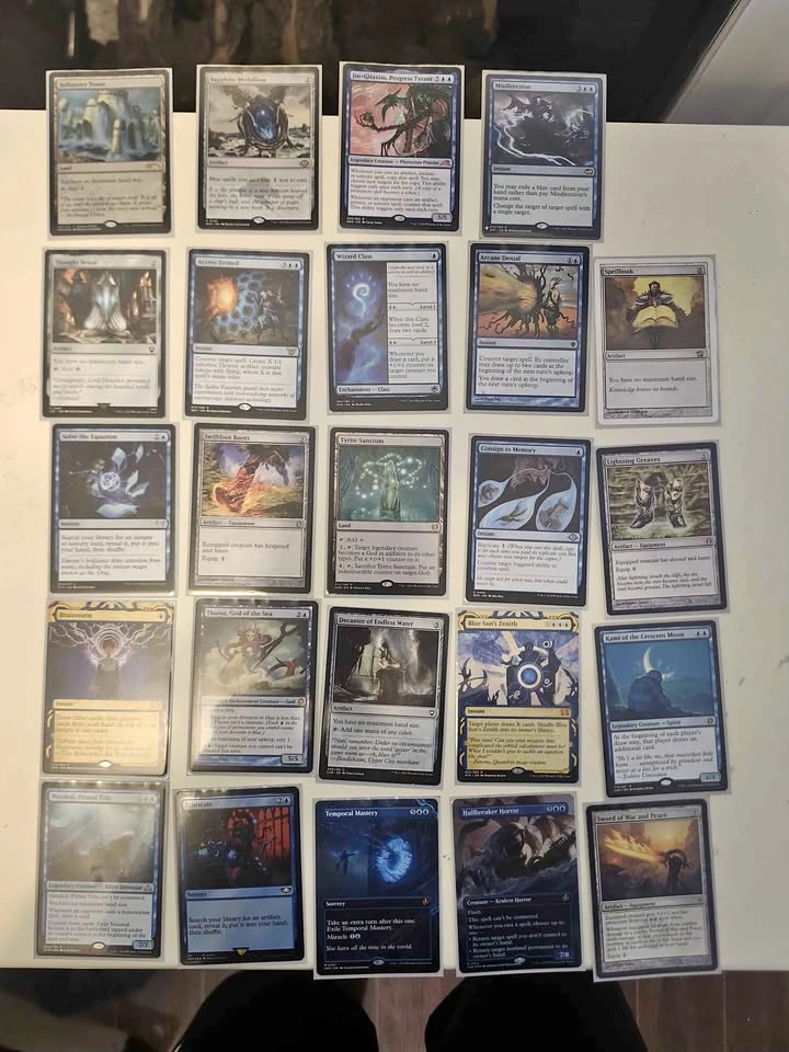 MTG High-Power Blue Staples - Rhystic Study, Otawara, Cyclonic R