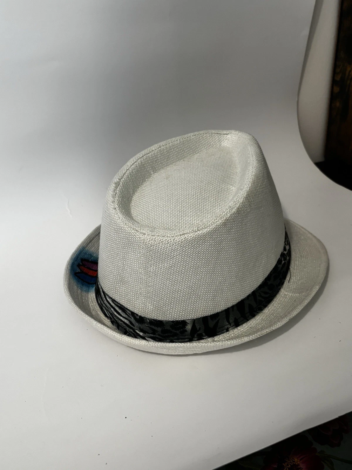 SENATOR White Fedora Hat with Artistic Bird Design & Animal Prin - photo 2