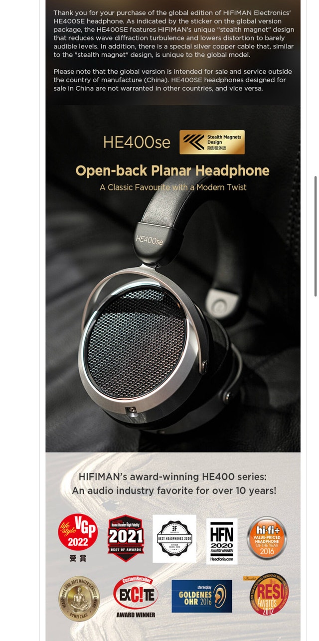 Hifiman HE400se Stealth Magnets - photo 4
