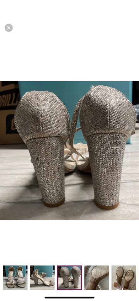 David’s Bridal - Sparkly silver High heels - size 6 - photo 3