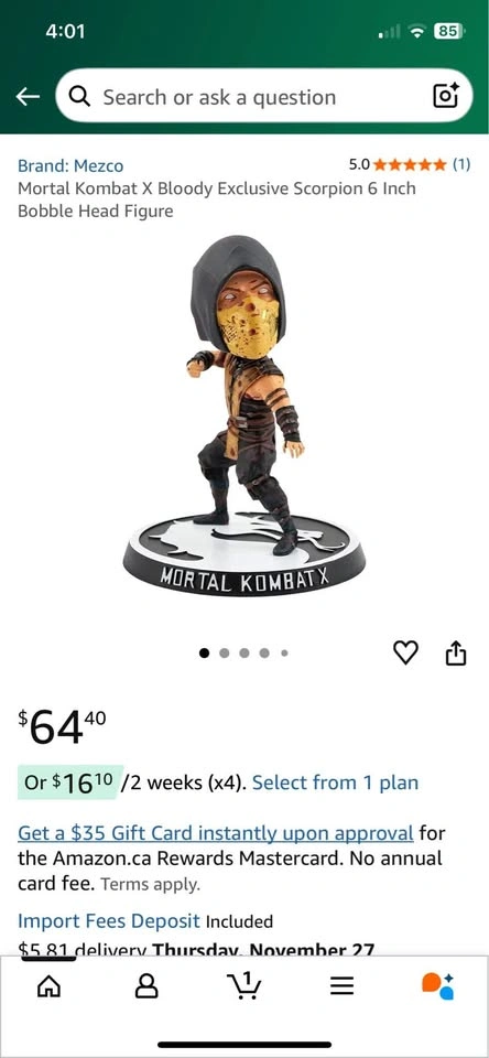 Mortal Kombat Bobblehead Figure - Scorpion - photo 2