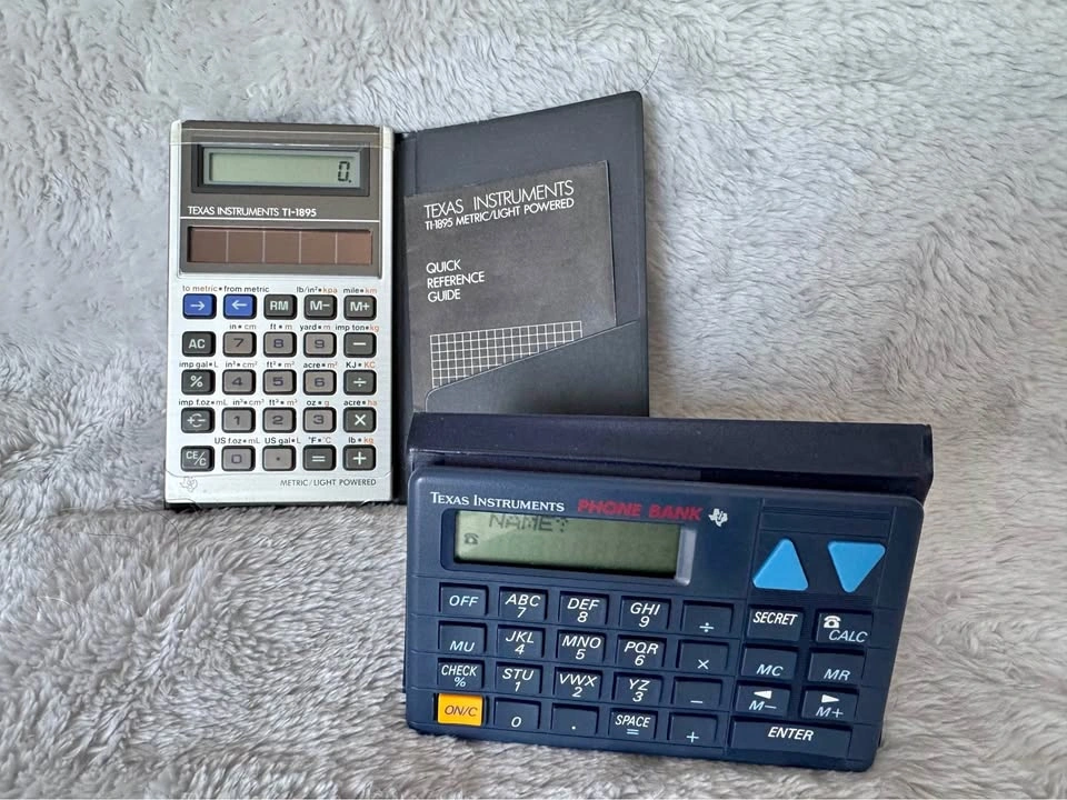 Texas Instruments Calculators - TI-1895 & Phone Bank