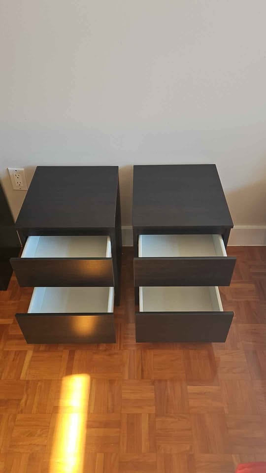 Set of 2 IKEA Malm Nightstands/Side Tables - $60 Total - photo 2