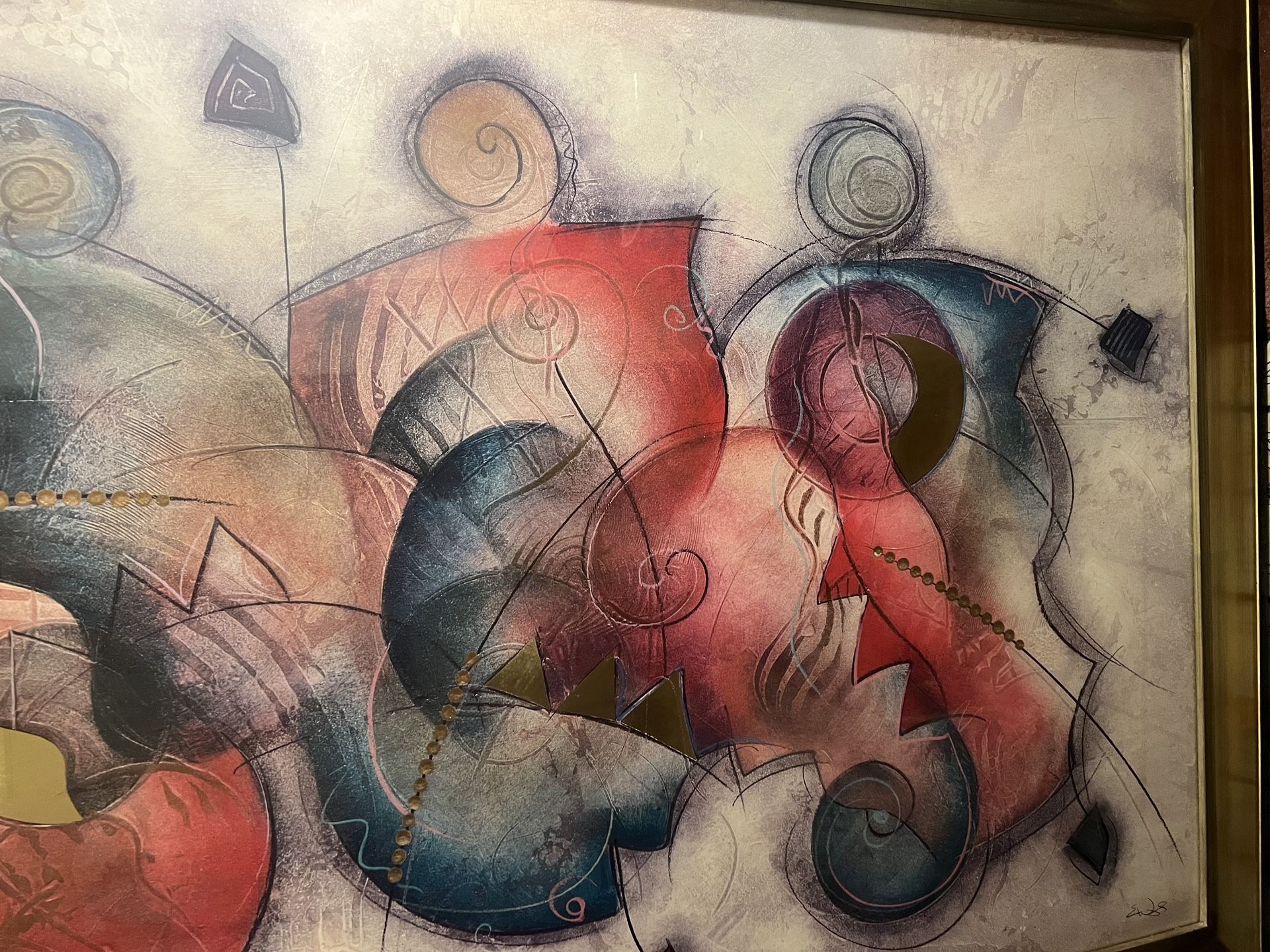 Eric Waugh Mixed Media Art, Large, Signed, Great Frame - photo 4