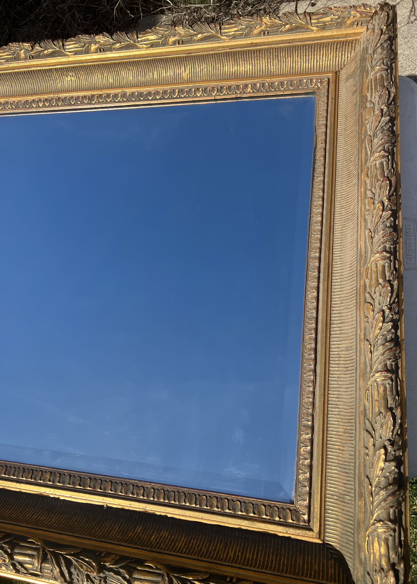 Large Ornate LeBarge Gilt Beveled Glass Mirror 44 58” X 32 5/8” - photo 4