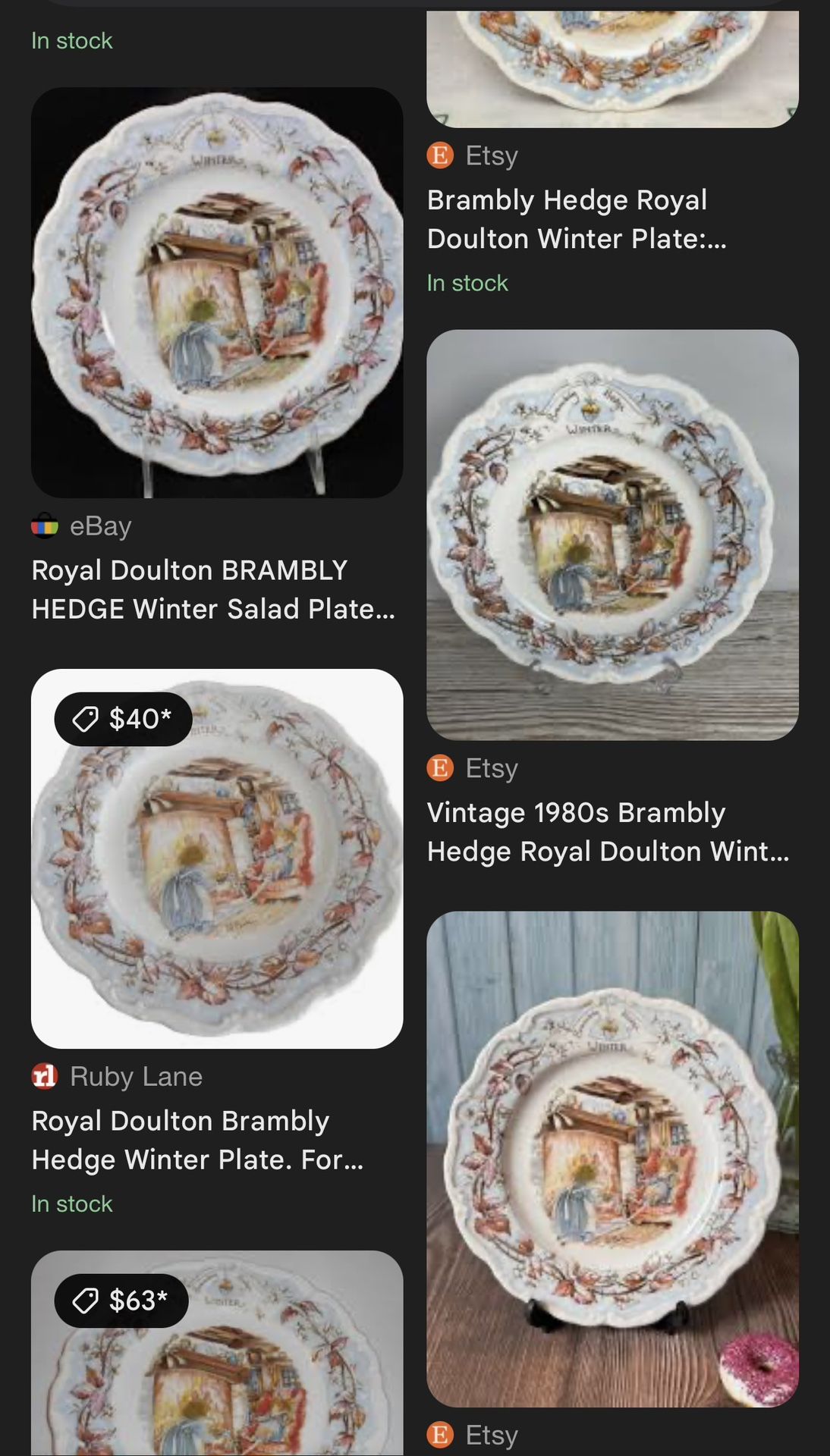 Vintage Royal Doulton Brambly Hedge Winter Salad Plate - photo 3