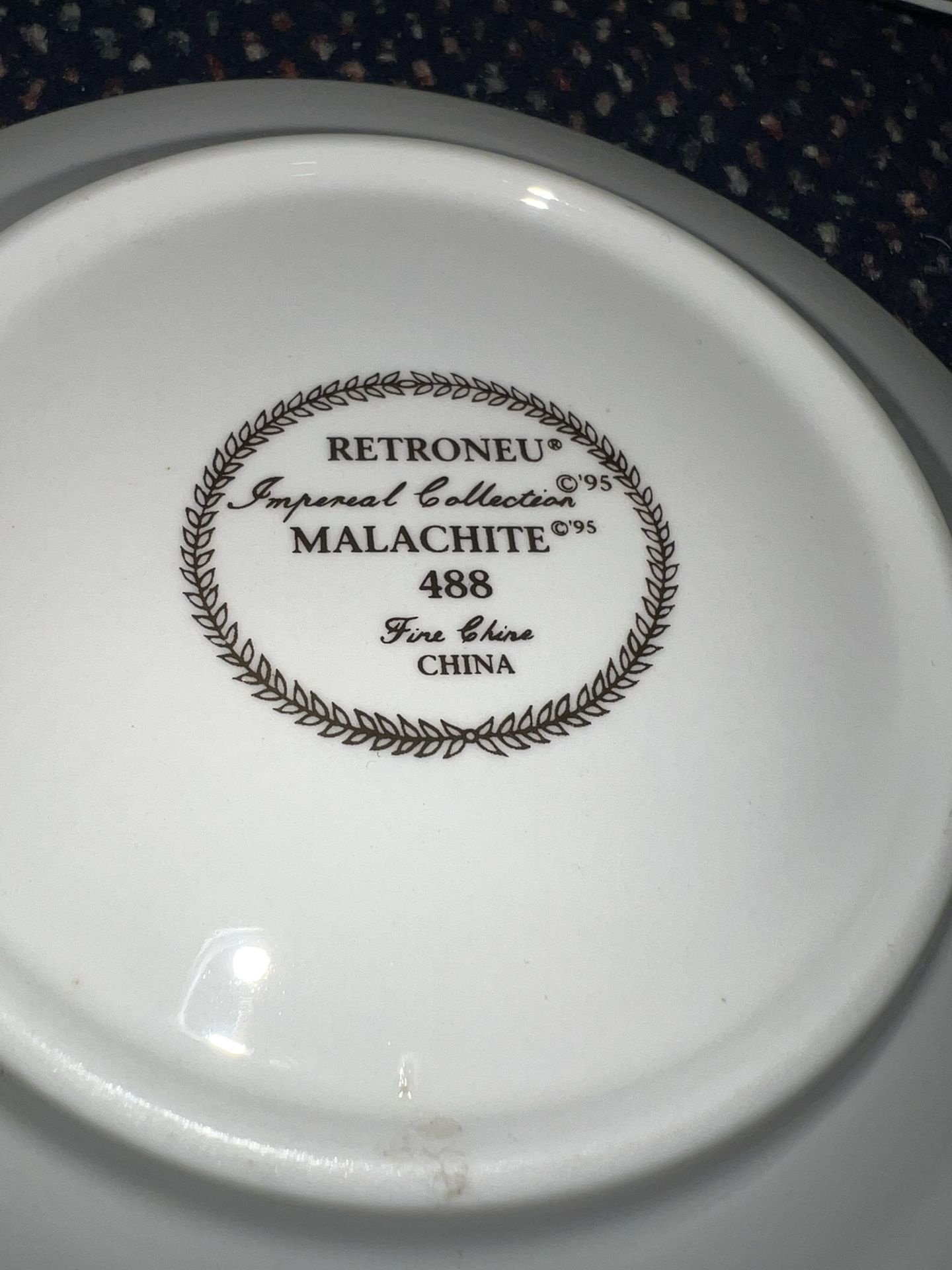 3 Retroneu Bread Plates 6 1/4" Imperial Malachite - photo 4