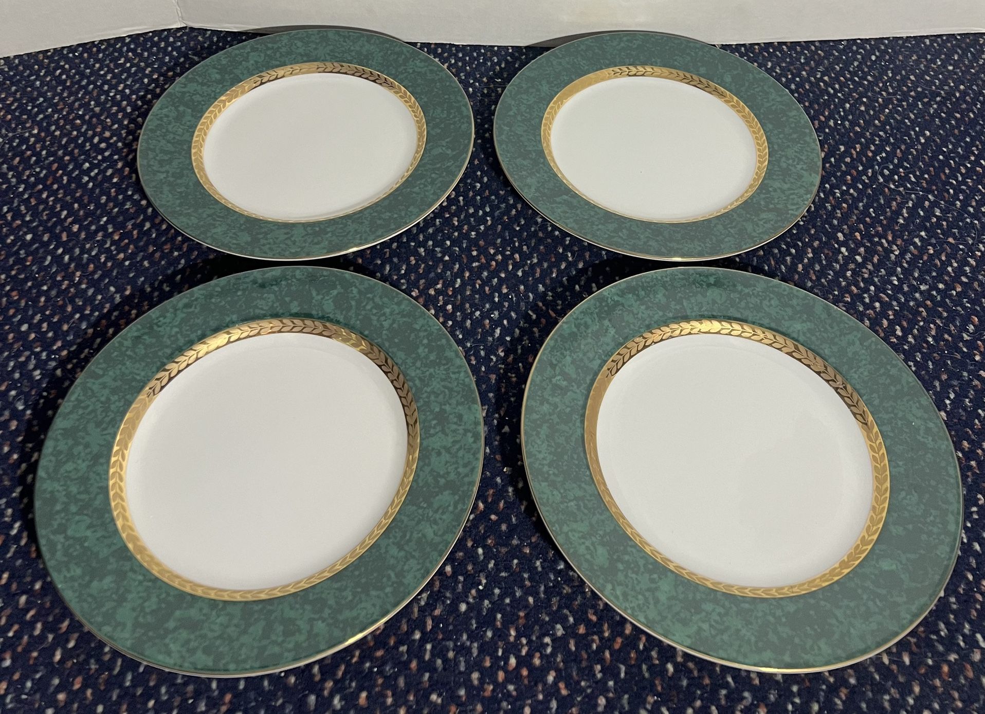 4 Salad Plates 8" Retroneu 488 Imperial Malachite