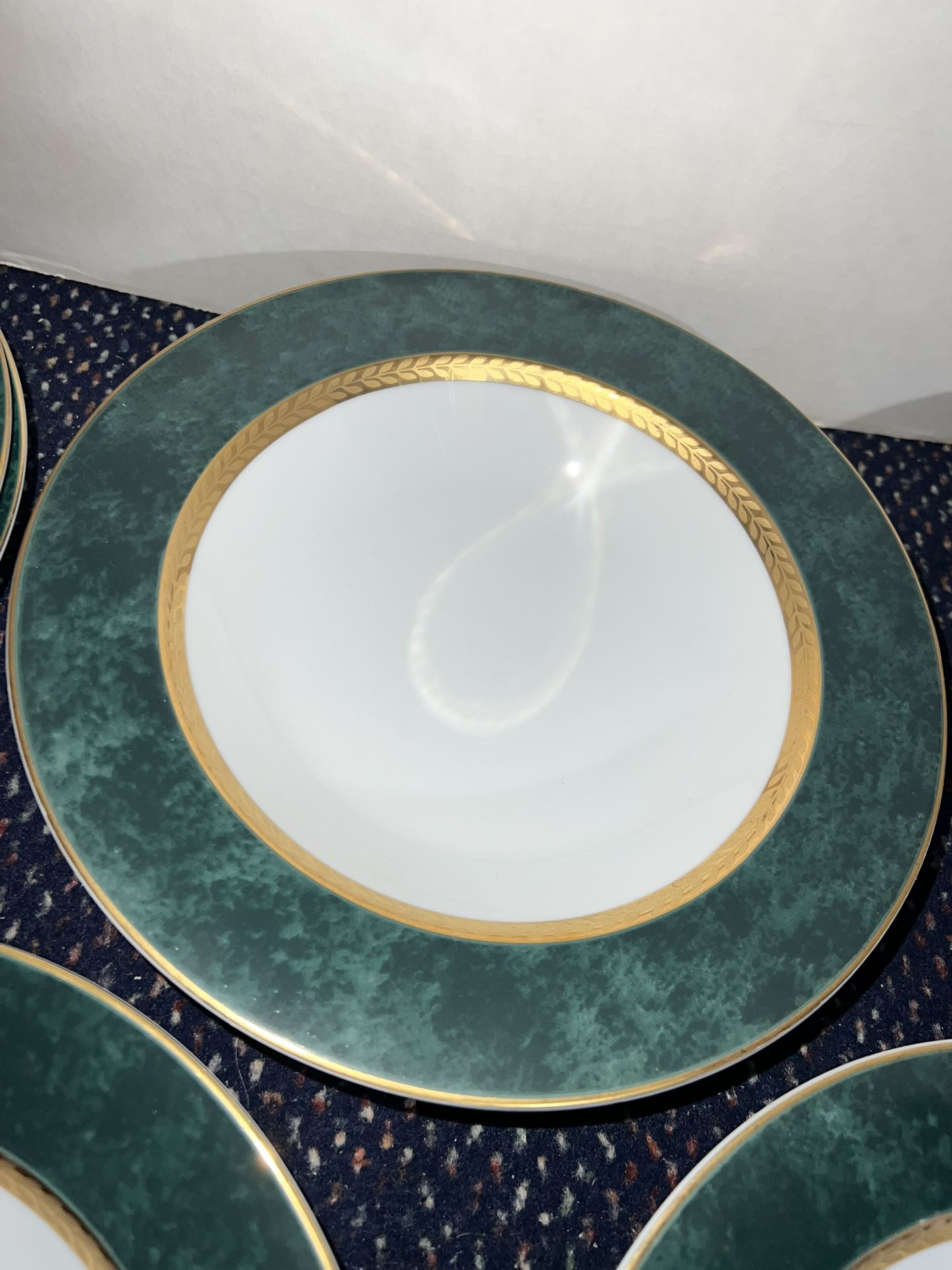 RETRONEU Imperial Malachite 9" Soup Bowls (8) - photo 3