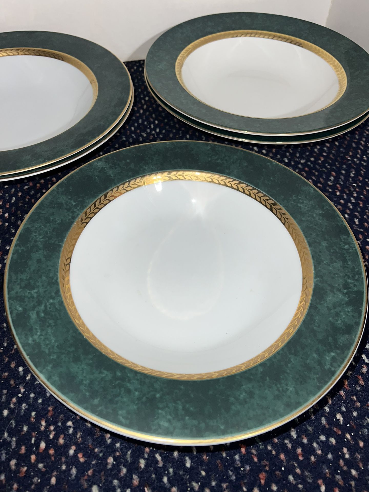 RETRONEU Imperial Malachite 9" Soup Bowls (8) - photo 4