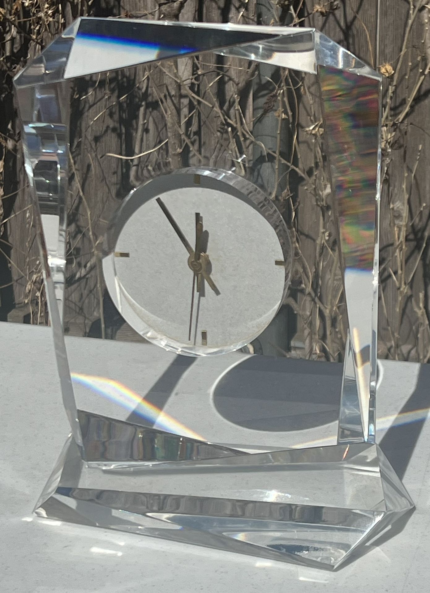 Mid Century Modern Lucite Desk Clock | MCM Clear Clock, Ascent T