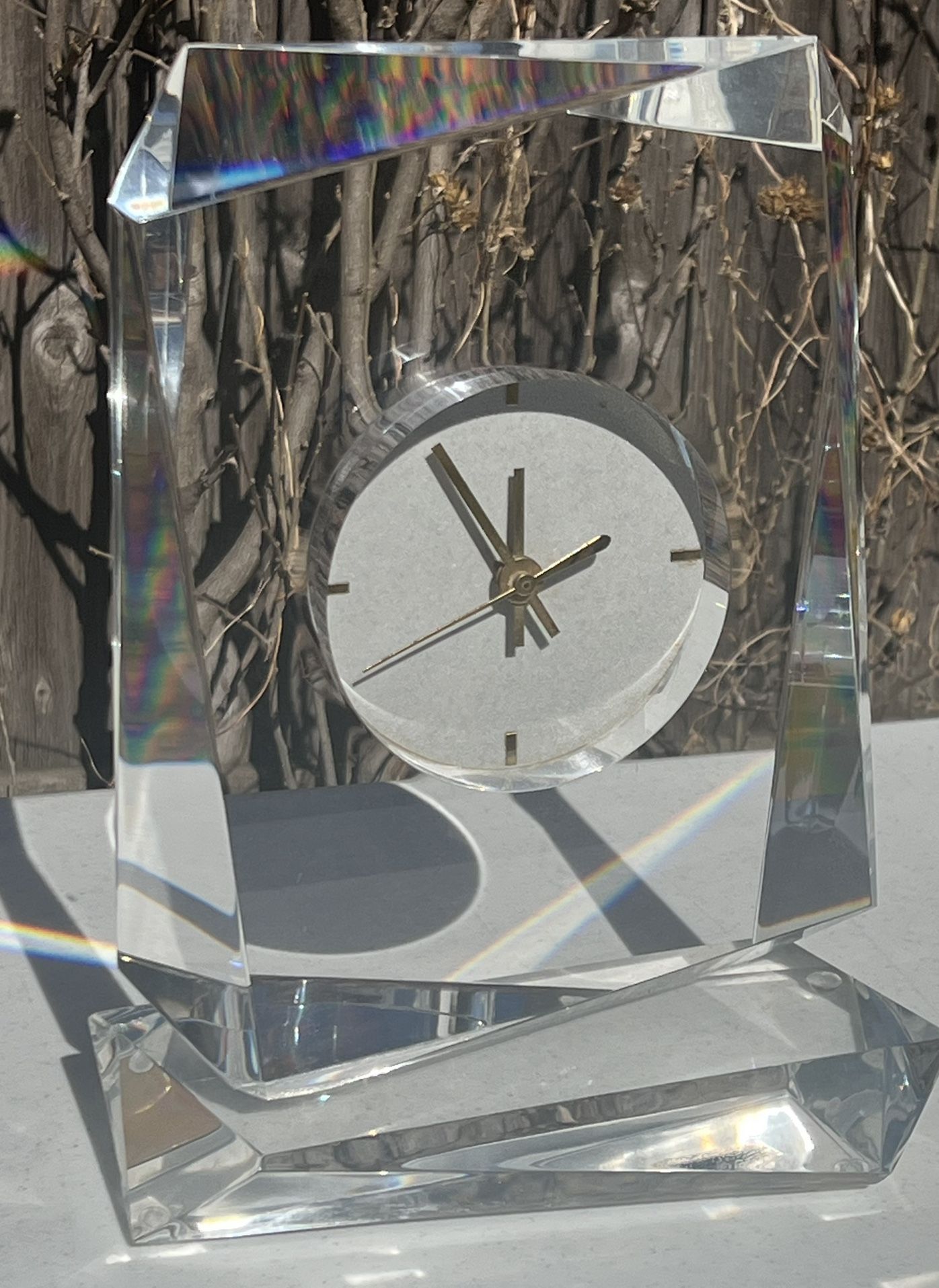 Mid Century Modern Lucite Desk Clock | MCM Clear Clock, Ascent T - photo 2
