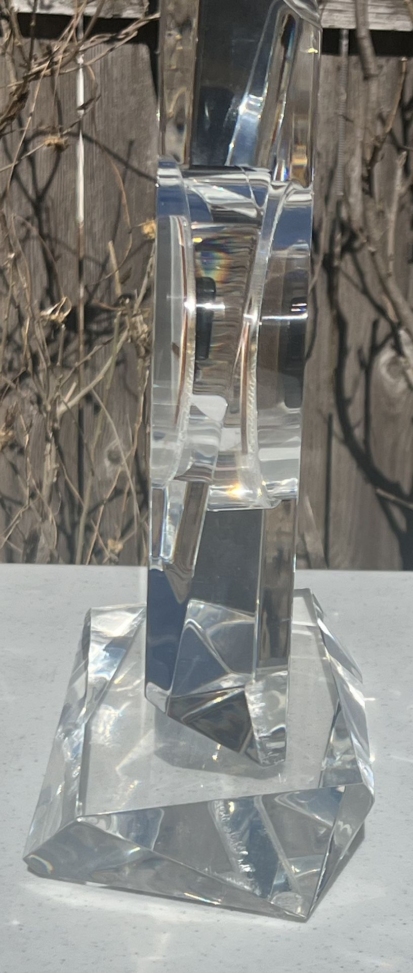 Mid Century Modern Lucite Desk Clock | MCM Clear Clock, Ascent T - photo 3