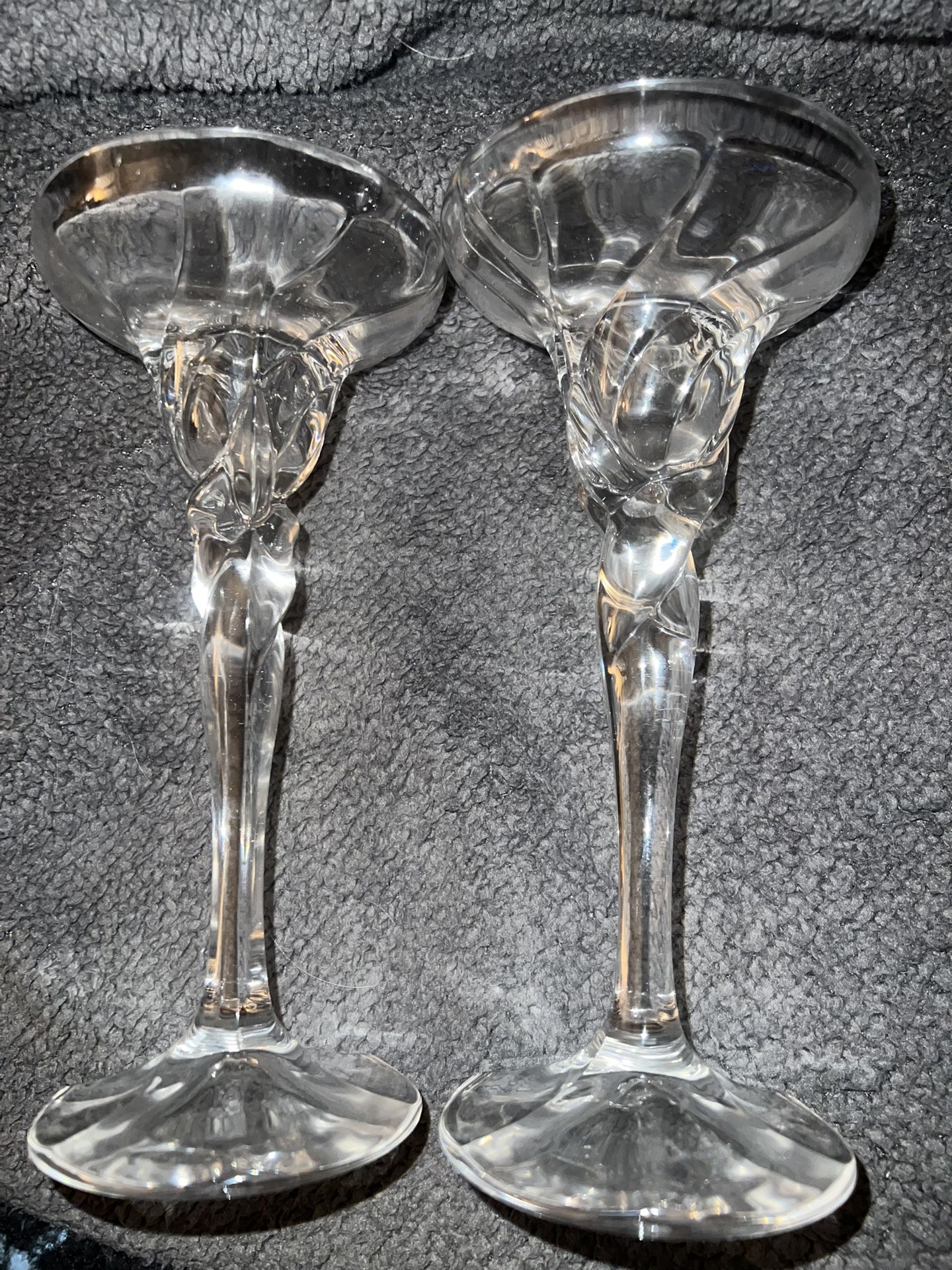 Vintage Lenox Rhythm Crystal Candlestick Holders (Pair)