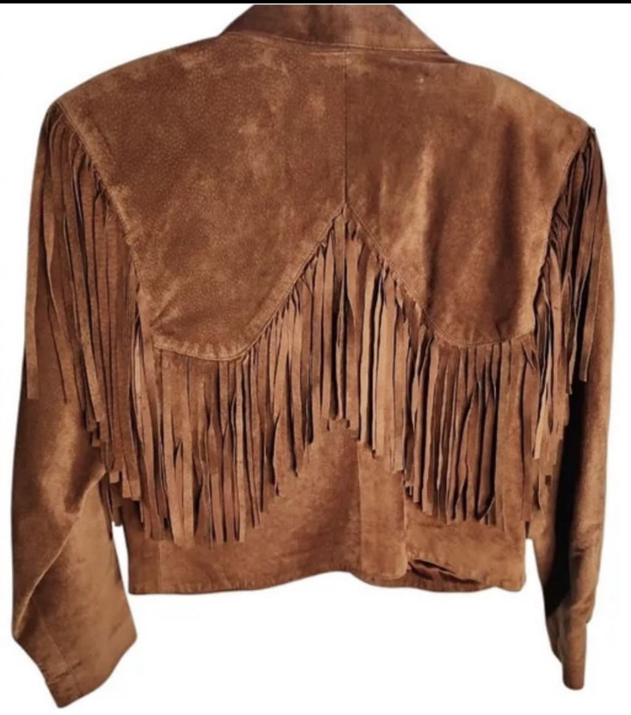 Vintage Lanna for Ann Taylor Leather/Suede Fringe Jacket - Size - photo 4