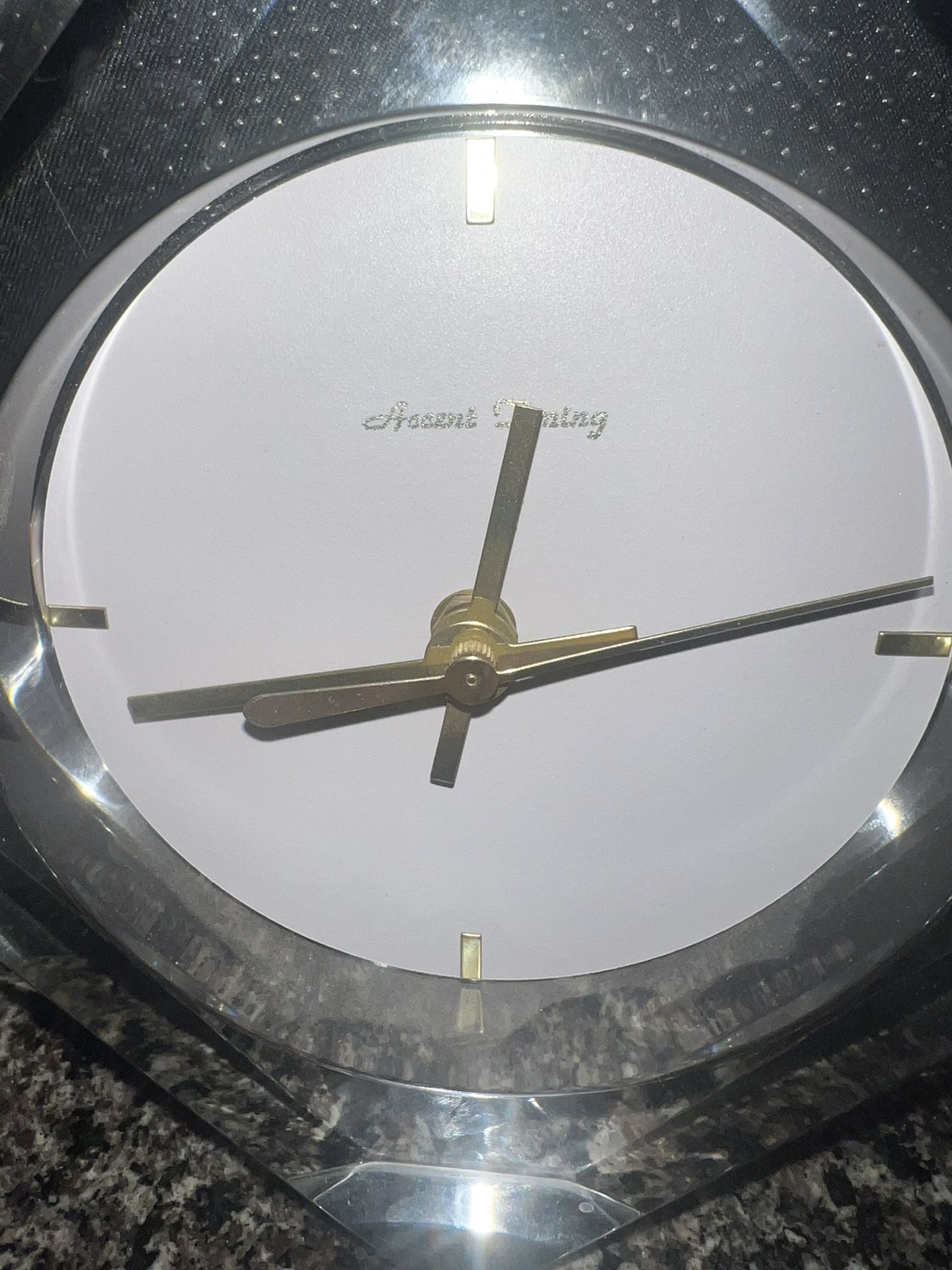 Mid Century Modern Lucite Desk Clock | MCM Clear Clock, Ascent T - photo 2