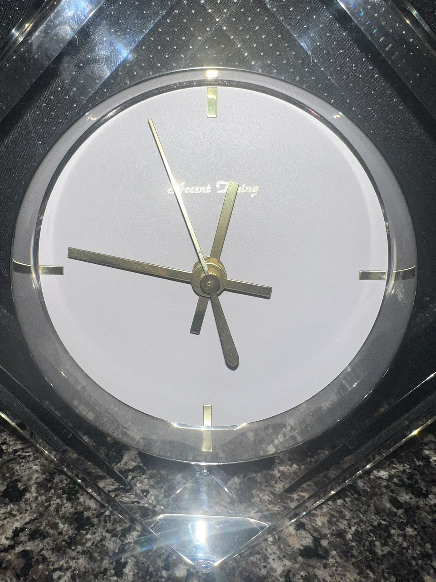 Mid Century Modern Lucite Desk Clock | MCM Clear Clock, Ascent T - photo 4