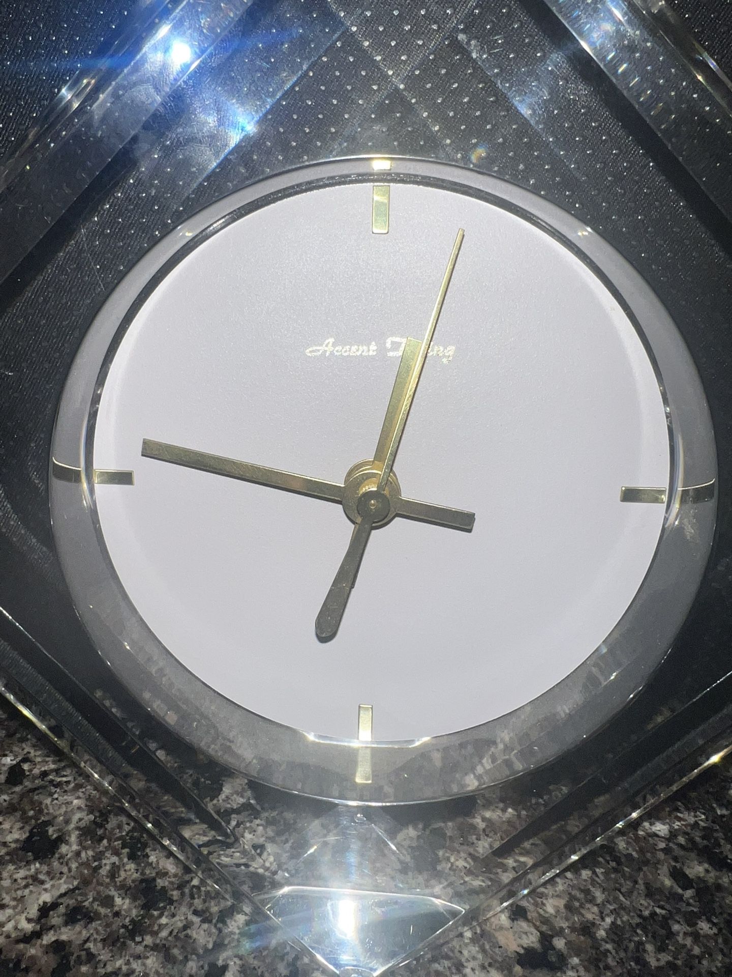 Mid Century Modern Lucite Desk Clock | MCM Clear Clock, Ascent T - photo 5