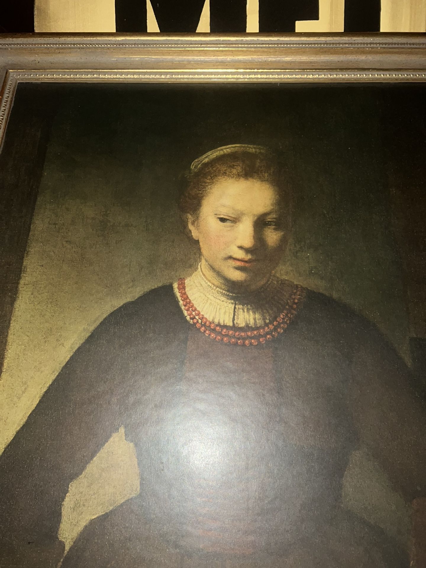 Young Girl At An Open Half Door-Rembrandt Print - photo 2