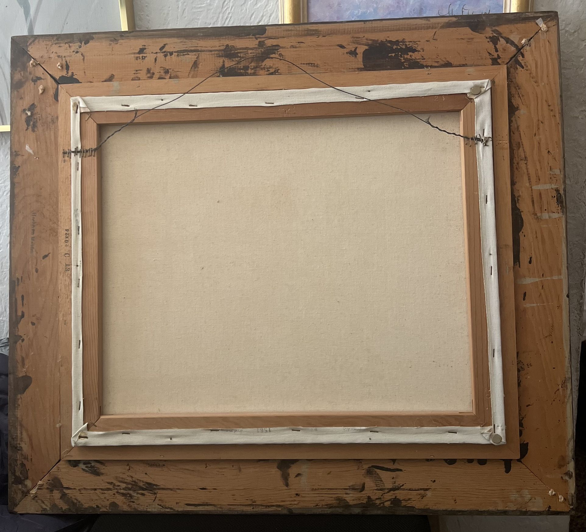 Vintage H. Hargrove Framed Art Painting GENERAL STORE Winter Sno - photo 5