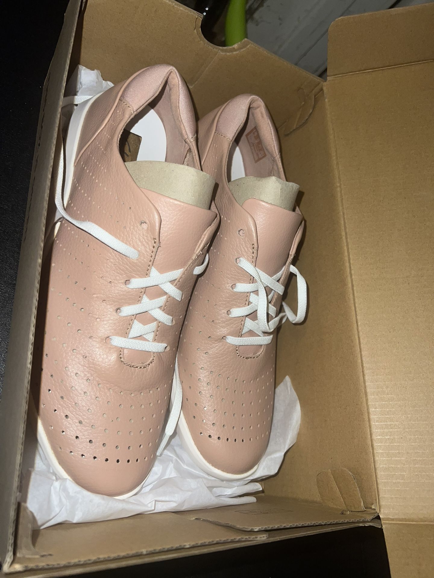 Clarks Kayleigh Aster Dark Blush Leather Loafers - Size 10