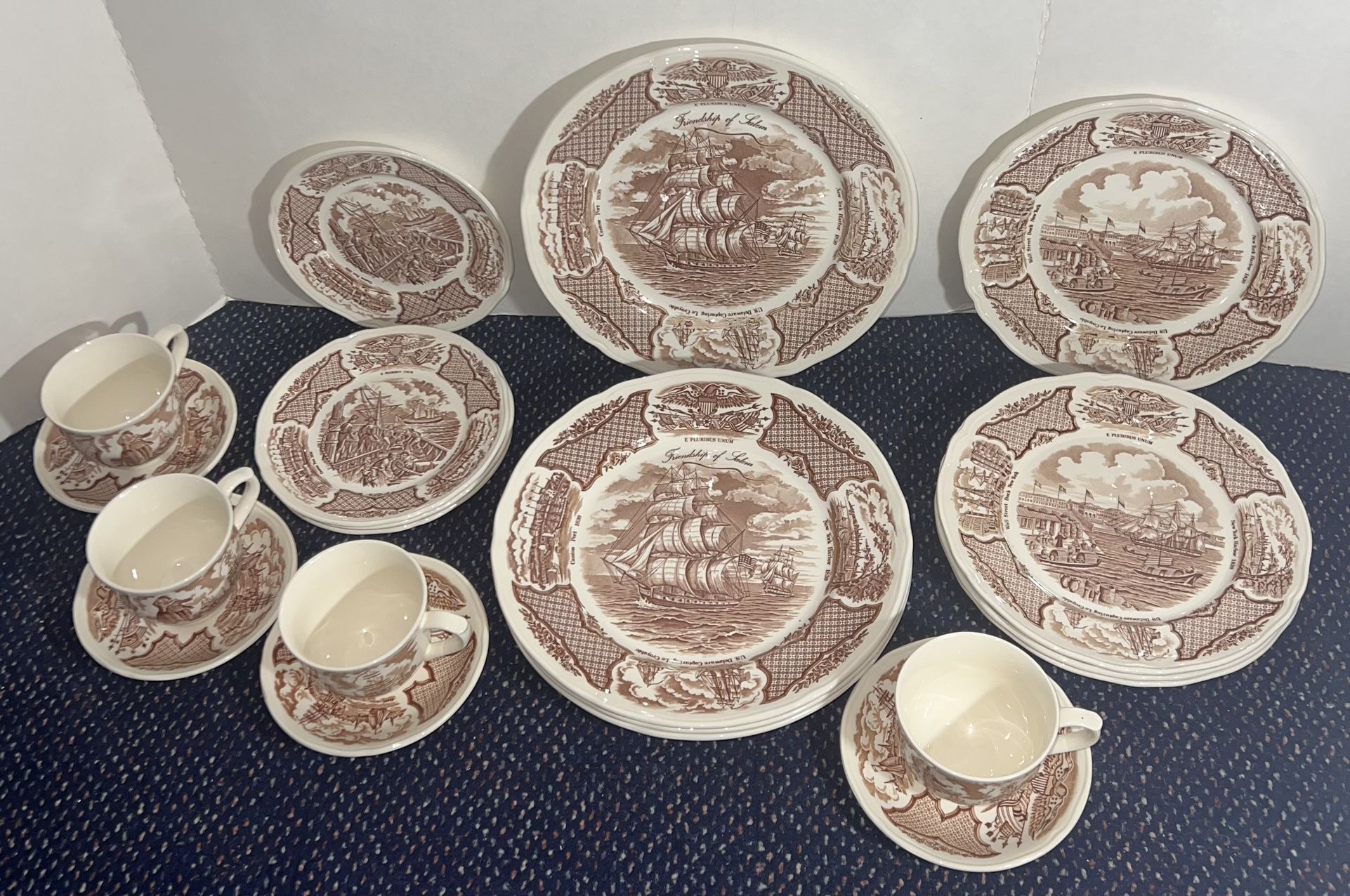Alfred Meakin Fair Winds Plates, Cups, Saucers