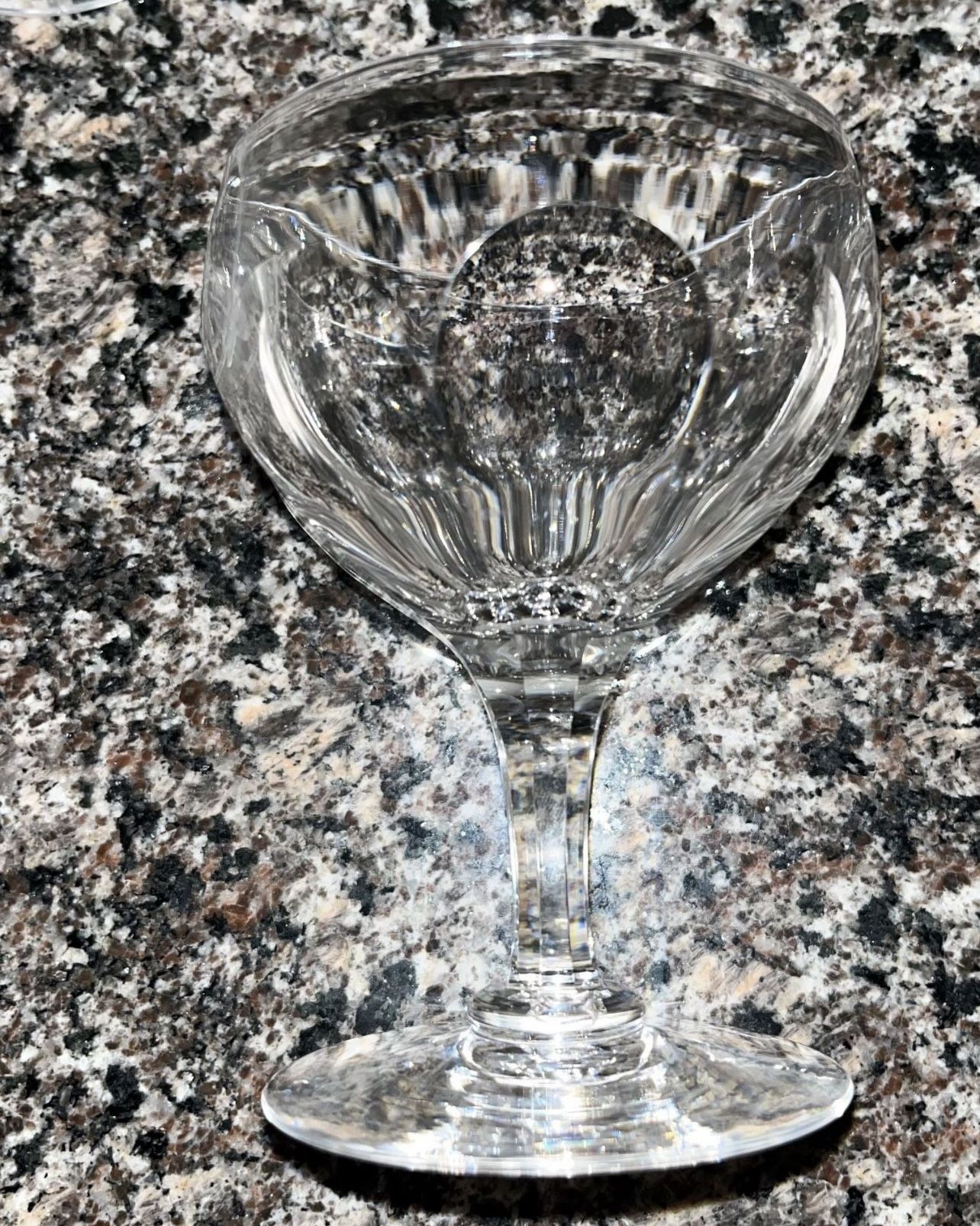 12+1 Crystal Petal Cut Champagne / Sherbet Glasses - photo 2