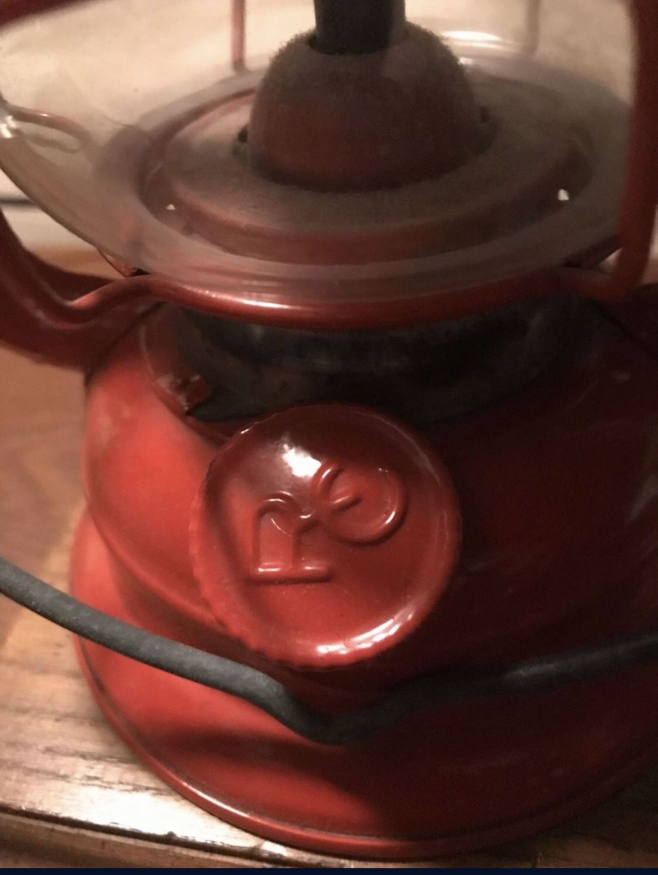Unusual Dietz Twin Socket Red Oil Lantern Table Lamp - photo 3